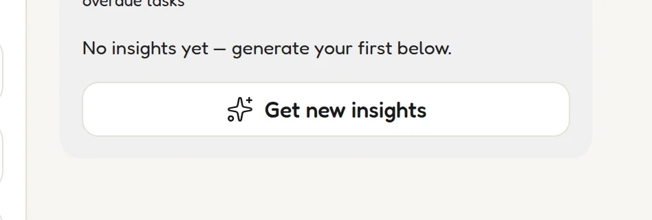 The AI insights panel with the Get Insights button