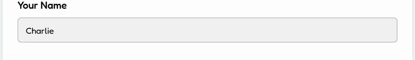 The name field at the top of the Customize screen
